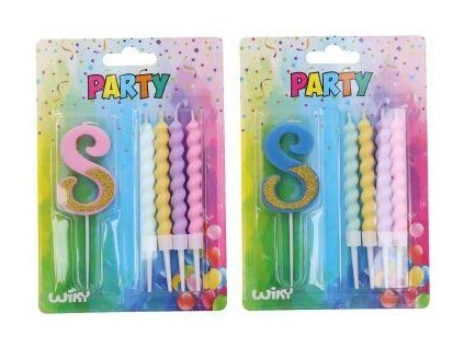 W026600 Párty svíčka číslo 8+4 ks svíček