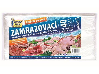 MIKROTENOVÉ ZAMRAZOVACÍ SÁČKY VELIKOST 3 30X40CM 0,017MY 136