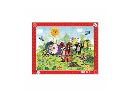DINO PUZZLE 40 DÍLŮ DESKOVÉ KRTEK A KAPELA 322271