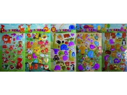 DĚTSKÉ 3D SAMOLEPKY ZVÍŘÁTKA MIX 520213   X