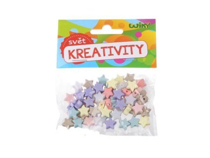 W033520 Barevné korálky hvězdičky 15g