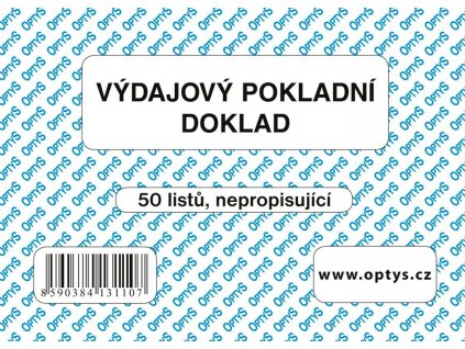 1313 Výdajový doklad A6, jednoduchý, 50 listů