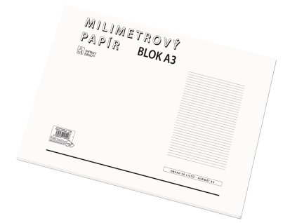 Blok z milimetrového papíru A3 50listů