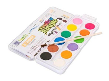 VODOVÉ BARVY SE ŠTĚTCEM 12BAREV 30MM CEA 094 X