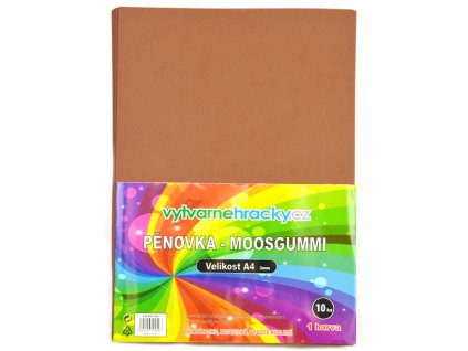 Pěnová guma 20x29cm 2mm EVA-1010 čokoládově hnědá