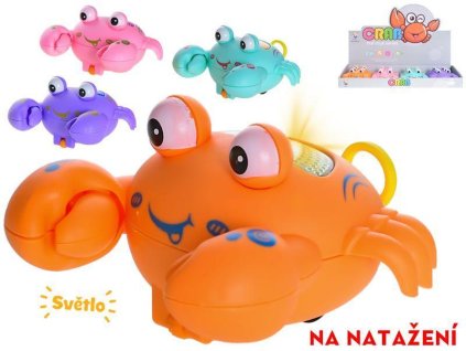 KRAB 10CM JEZDÍCÍ SE SVĚTLEM 4 BARVY   51131