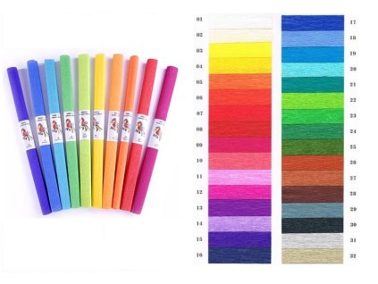 Krepový papír 200x50cm šedý č.29