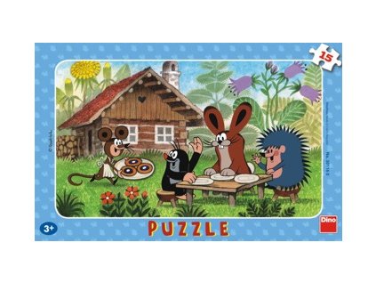 DINO PUZZLE DESKOVÉ 15 DÍLŮ KRTEK NA NÁVŠTĚVĚ 301160