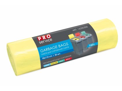 PYTEL NA ODPAD PRO SERVIS 90X110 ŽLUTÝ 160L 20KS 20MIK MS16020YELL