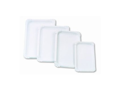 Tácek papírový hranatý bílý č.6 18x26cm 916.06