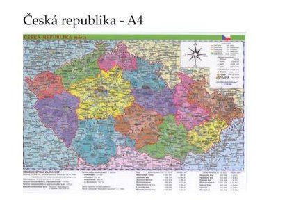 MAPA ČR - MĚSTA,HORSTVO,VODSTVO