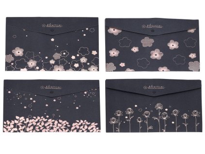 SLOŽKA S DRUKEM FORMÁT A4 MIX ČERNO-ZLATÁ W054009