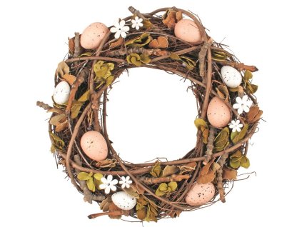 VELIKONOČNÍ VĚNEC HNĚDÝ 35CM 4346 X