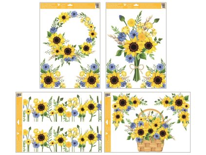 OKENNÍ FÓLIE SLUNEČNICE 35 x 50 CM 6908