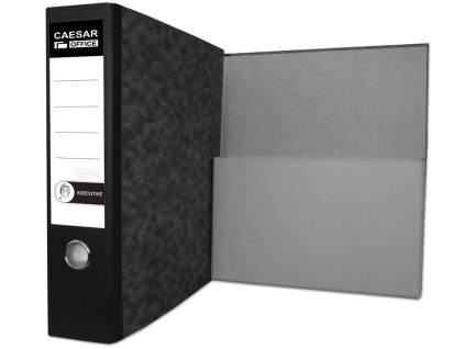 Pořadač archivní A4 8cm Executive složená kapsa černý 104527
