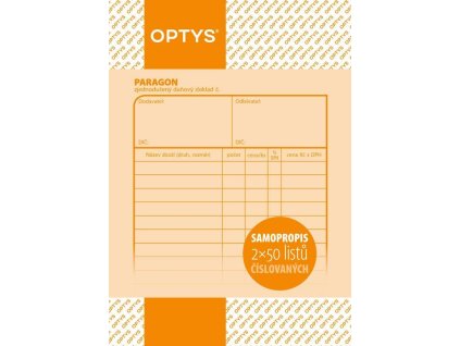 1086 Paragon A6, samopropisovací, číslovaný, 2 x 50 listů