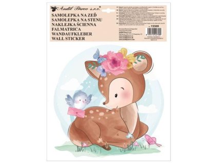 SAMOLEPKY NA ZEĎ BAREVNÁ SRNKA 15509