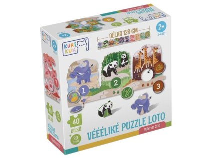 KUKIKUK VÉÉÉLIKÉ PUZZLE LOTO VÝLET DO ZOO   80056