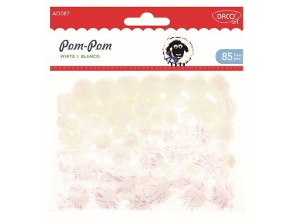 BAMBULKY BÍLÉ 85KS MIX VELIKOSTÍ   RAD087