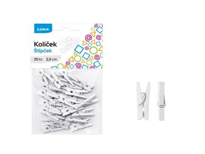 KOLÍČEK BÍLÝ 2,5CM 25KS F550143
