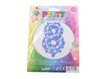 NAFUKOVACÍ  BALONEK Č.8 MODRÝ S HVĚZDIČKAMI  818493