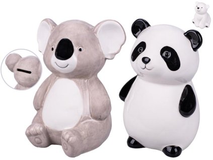 POKLADNIČKA PORCELÁNOVÁ MEDVÍDEK 15CM 3 DRUHY   36186