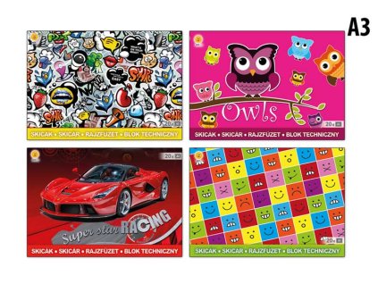 Skicák A3/20 listů, 190g, 7500712