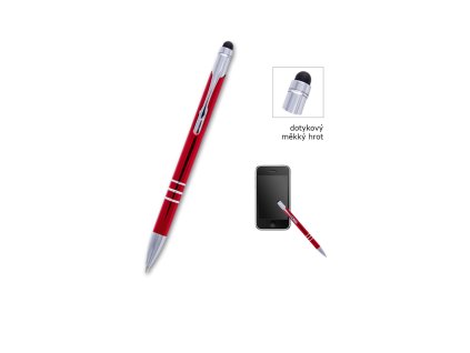 KULIČKOVÉ PERO ČERVENÉ CONCORDE SOFT DOTYKOVÉ A3561
