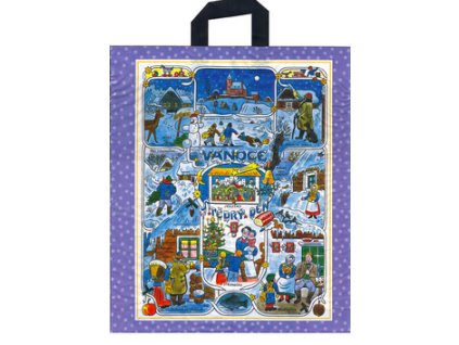 PE TAŠKA VÁNOČNÍ  JOSEF LADA 28L 41X46