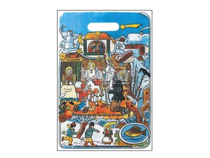 SÁČEK PRŮHMAT VÁNOČNÍ J.LADA 27x37 29L