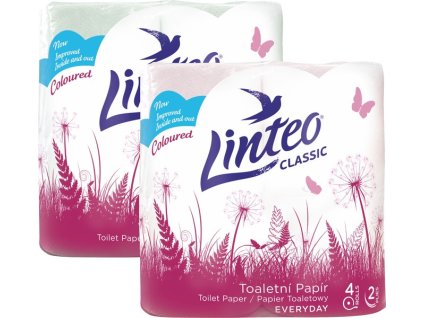 Toaletní papír Linteo Classic-2v.růž. 4x15m 100% celulóza 206570