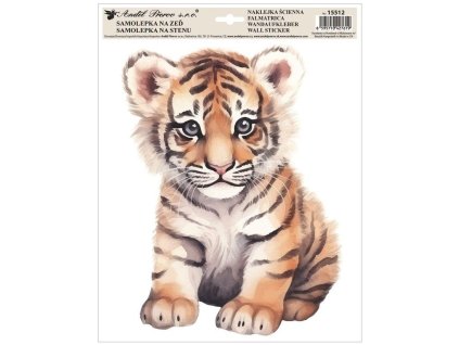 SAMOLEPKA NA ZEĎ BAREVNÁ TYGR 30X42CM 15512