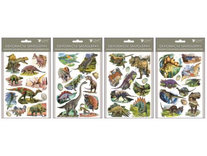 SAMOLEPKY S GLITRY A 3D EFEKTEM DINOSAUŘI 13X19CM 15093