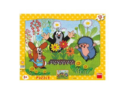 DINO PUZZLE KRTEK A ZAHRADNÍK 12 DÍLŮ 303041
