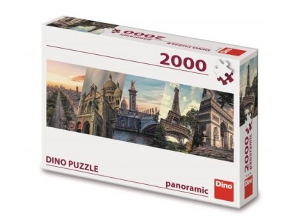 DINO PUZZLE 2000 DÍLŮ PANORAMIC PAŘÍŽ KOLÁŽ 562103