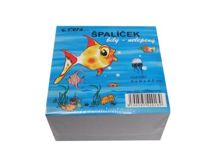 Špalíček 9x9x4,5cm nelepený bílý 220 090940