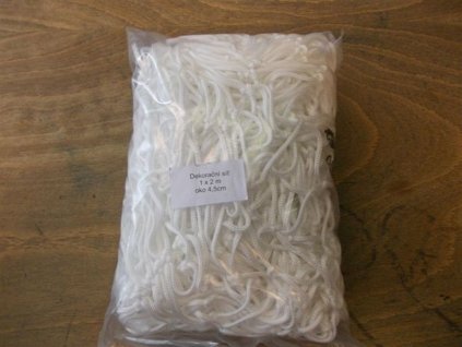ROMAK DEKORAČNÍ SÍŤ  1x2m BÍLÁ  OKO  4,5cM