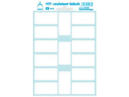 246AW Voděodolné samolepicí obdélníčky 40x20 mm - bílé,popis permanent.