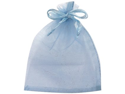 5965 Pytlík organzový světle modrý 15x22 cm