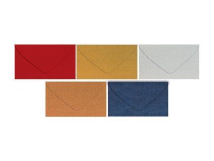 Dopisní obálka metallic mini 70x105mm - mix barev  5550355