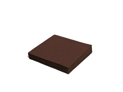 Ubrousky 33x33cm 2vrstvé 50ks hnědé 19.86521