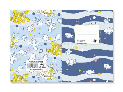 Sešit 512 B, A5, 10 listů, 2 pomocné linky 16mm