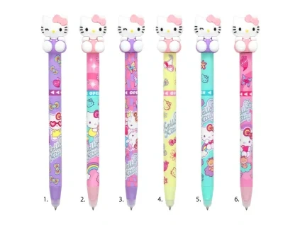 pildspalva rolleris 0 5 mm ar dzesgumiju zila hello kitty asorti