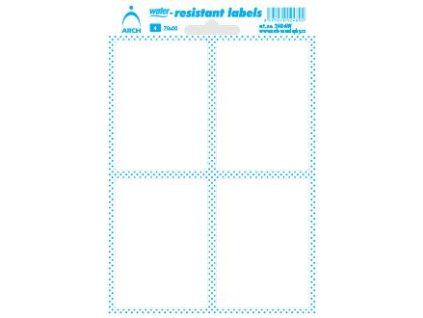 248AW Voděodolné samolepicí obdélníčky 70x50 mm - bílé,popis permanent.