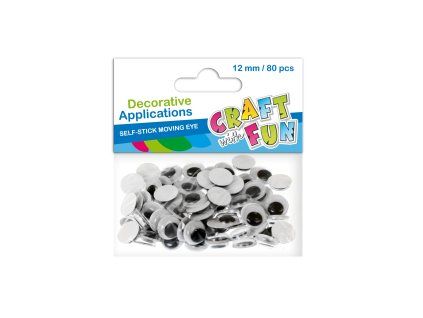 Oči samolepící 12mm 80ks 383654