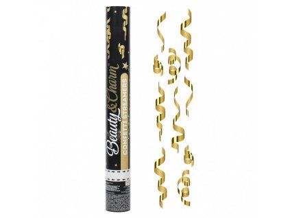 407070 VYSTŘELOVACÍ KONFETY STREAMERS GOLD 40CM