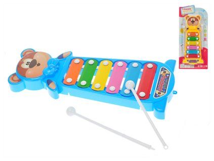 XYLOFON MEDVÍDEK 28CM  2 BARVY   96639