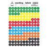 243X OZNAČOVACÍ ETIKETY KOLEČKA 8MM MULTICOLORS S ABECEDOU