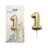 SVÍČKA Č.1 BALONEK ZLATÝ   D614013