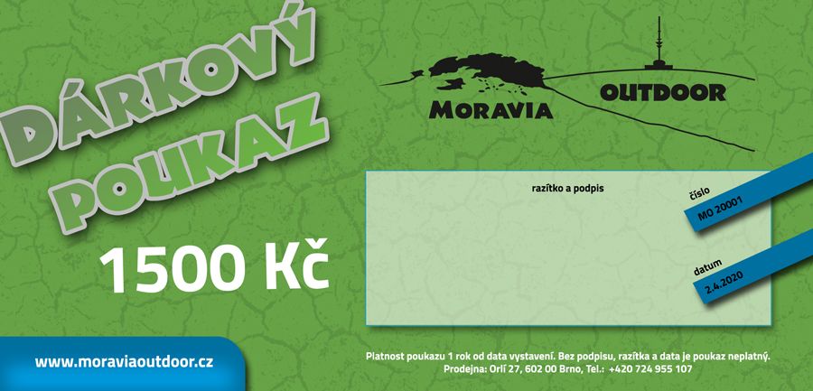 Dárkové poukazy moraviaoutdoor